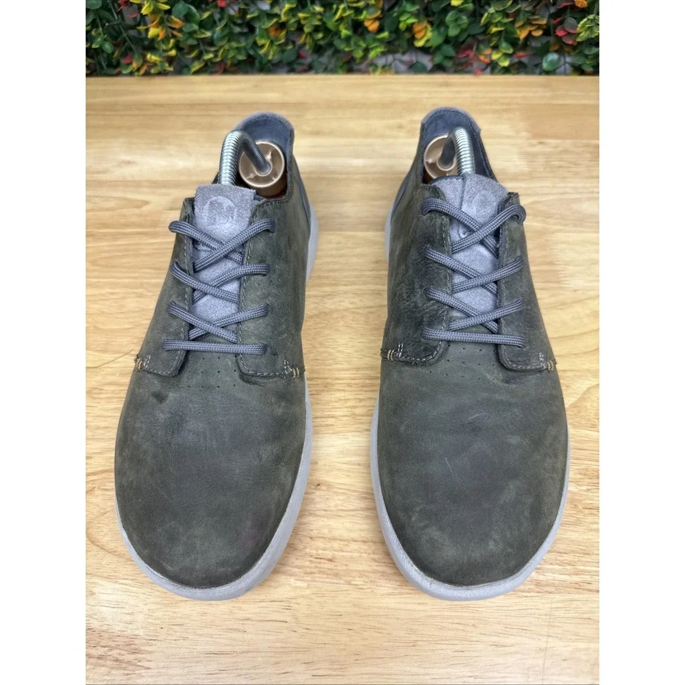 Merrell Freewheel Leather Casual Shoes Loafers Charcoal Gray Green Mens 9 J69189